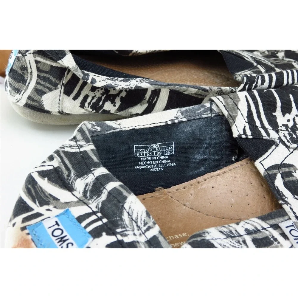 Toms Women Sz 8.5 M Gray Flat‎ Fabric Shoes